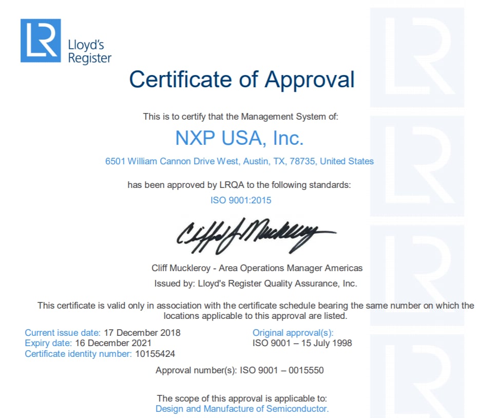 Certified by LRQA for ISO 9001